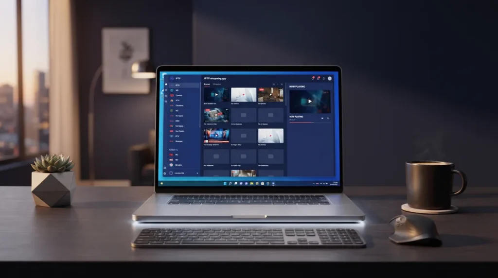IPTV Smarters Pro installé sur un PC portable Windows